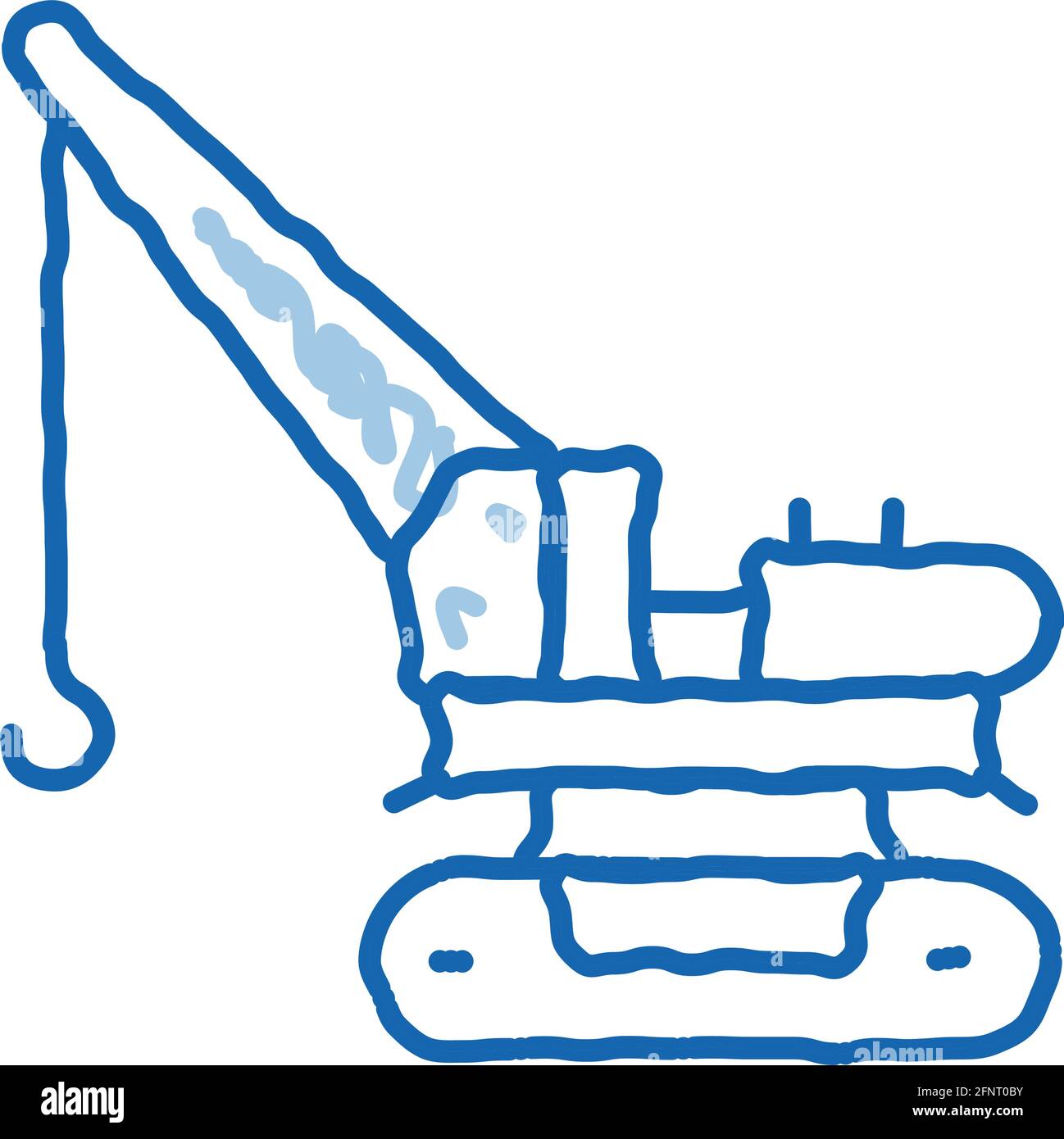 crane machine doodle icon hand drawn illustration Stock Vector Image ...