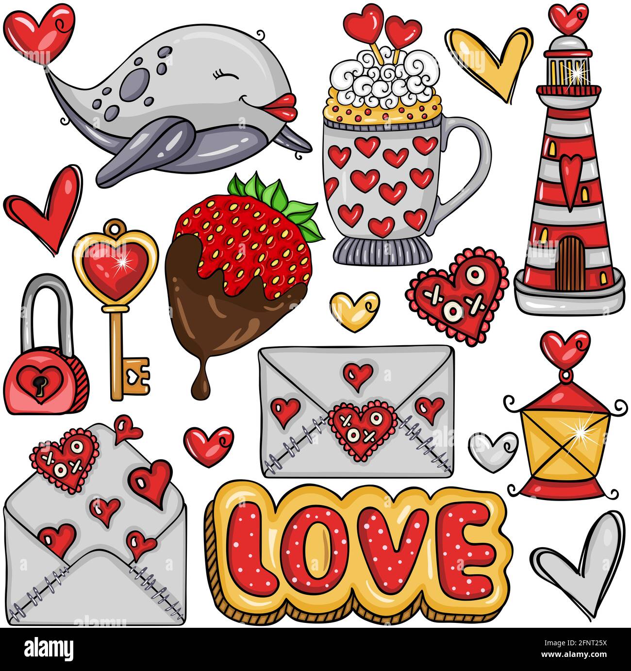 Love package with digital elements Stock Photo