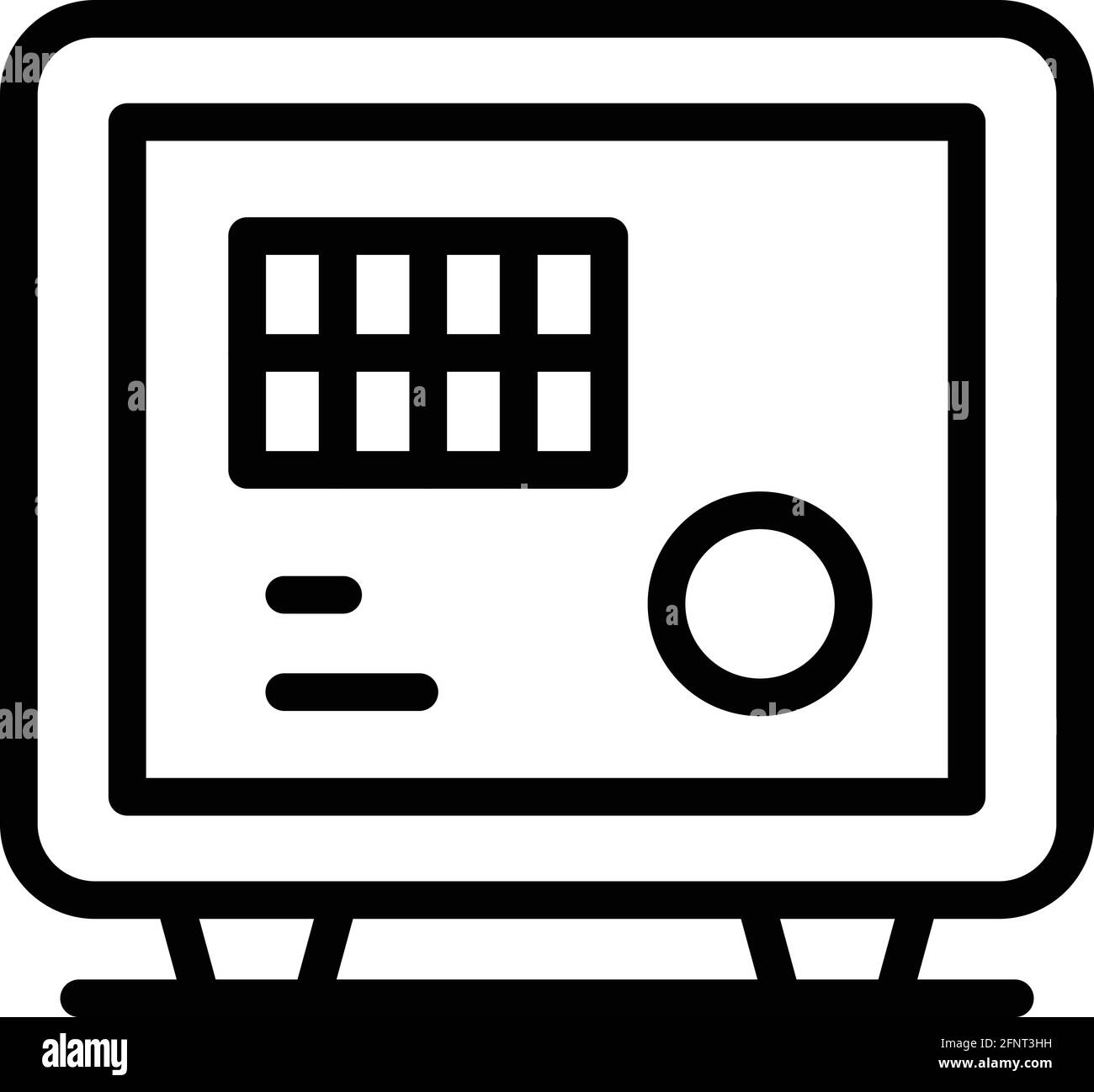 Safe box money icon. Outline Safe box money vector icon for web design ...