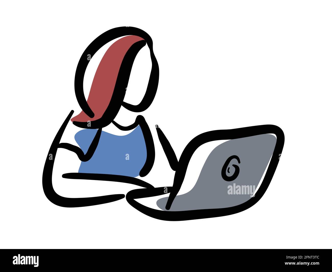 Working woman illustartion vector logo Stock Vector Image & Art - Alamy