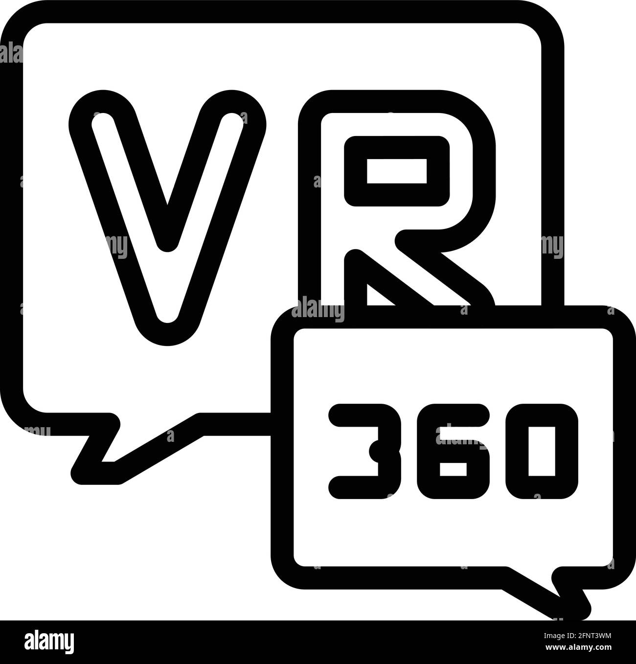 Augmented reality icon. Outline Augmented reality vector icon for web ...