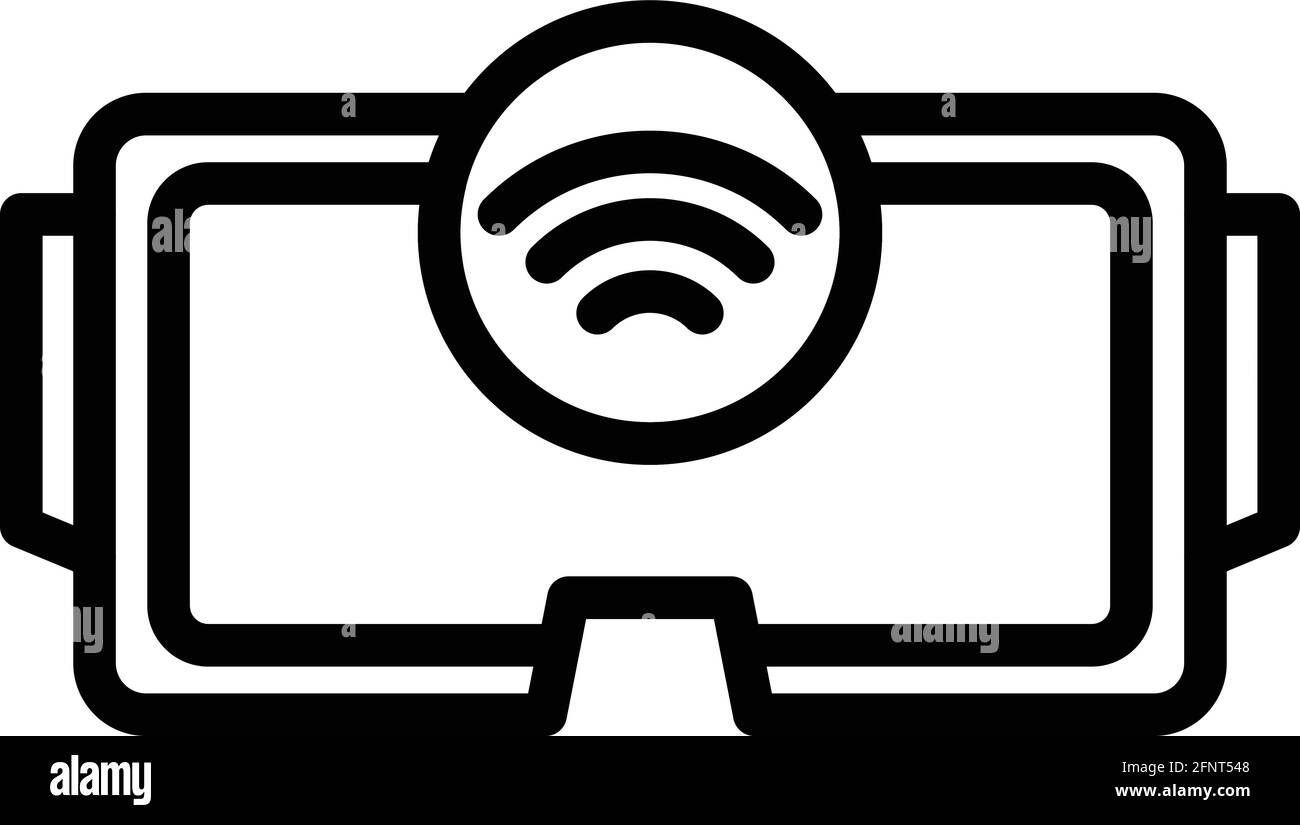 Wireless headset icon. Outline Wireless headset vector icon for web design isolated on white