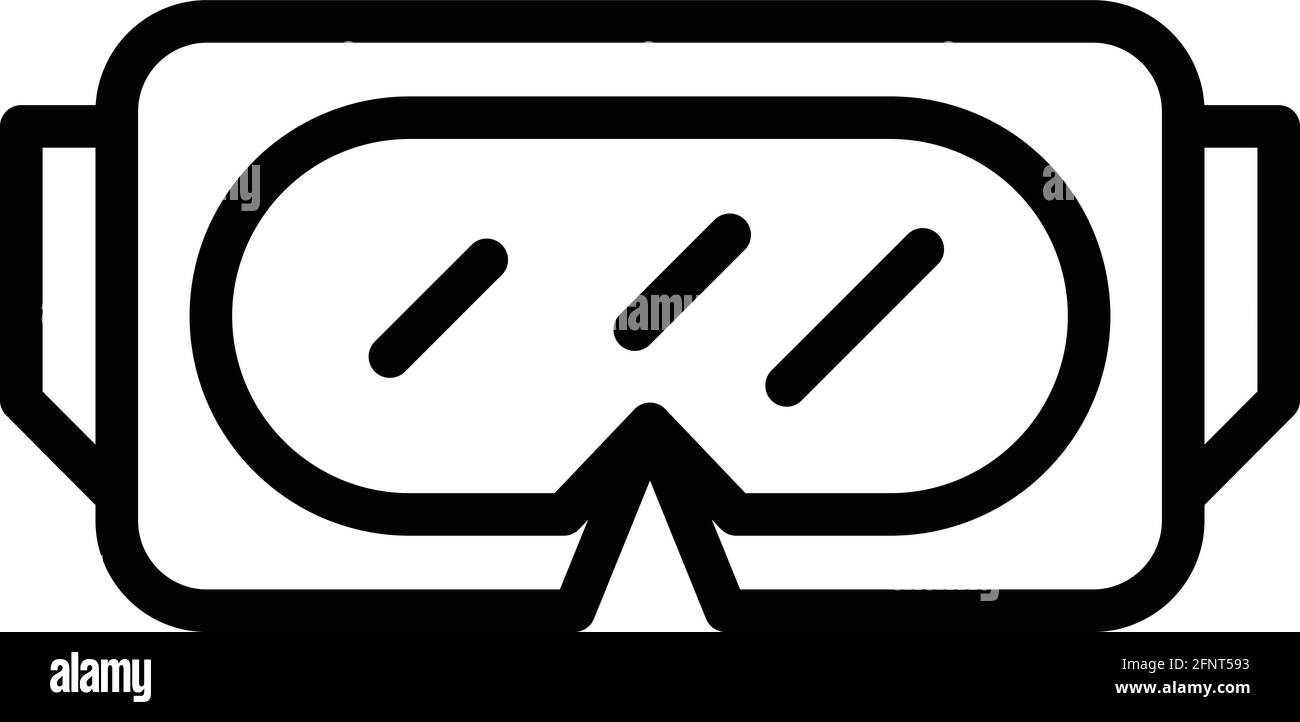 Explore virtual goggles icon. Outline Explore virtual goggles vector ...
