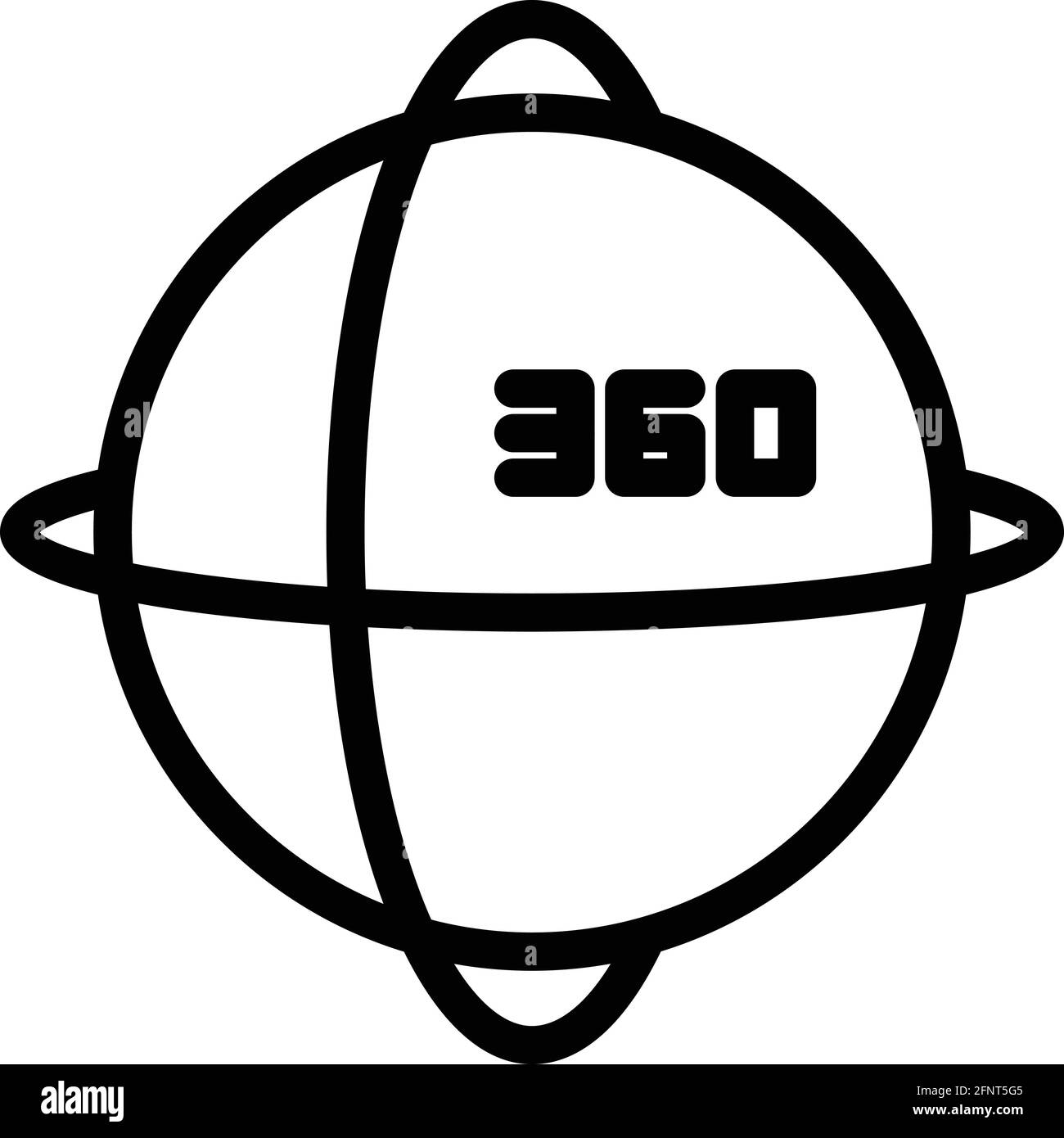 Virtual reality sphere icon. Outline Virtual reality sphere vector icon ...