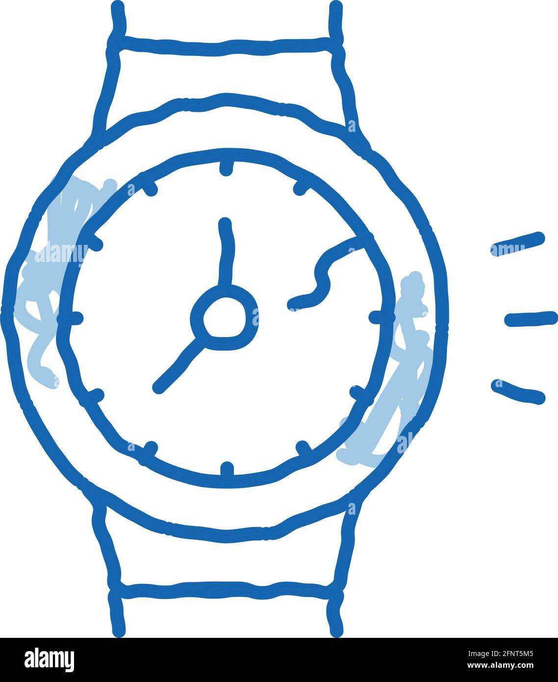 broken watch doodle icon hand drawn illustration Stock Vector Image