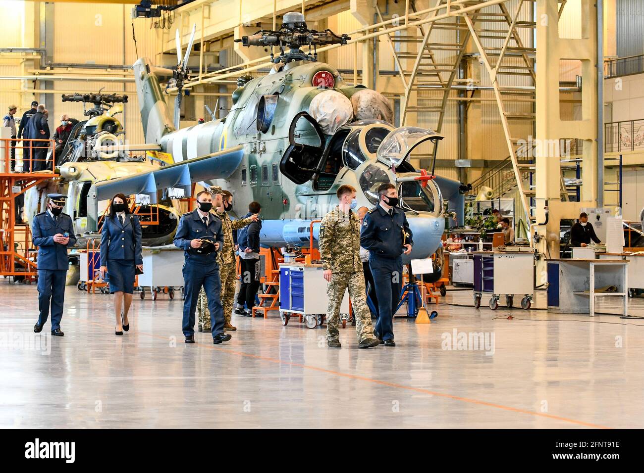 ZAPORIZHZHIA, UKRAINE MAY 18, 2021 Visitors are seen on the