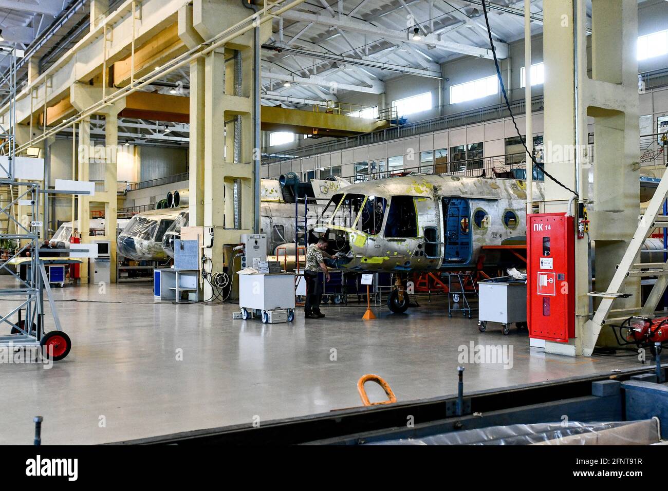 ZAPORIZHZHIA, UKRAINE MAY 18, 2021 On the premises of the