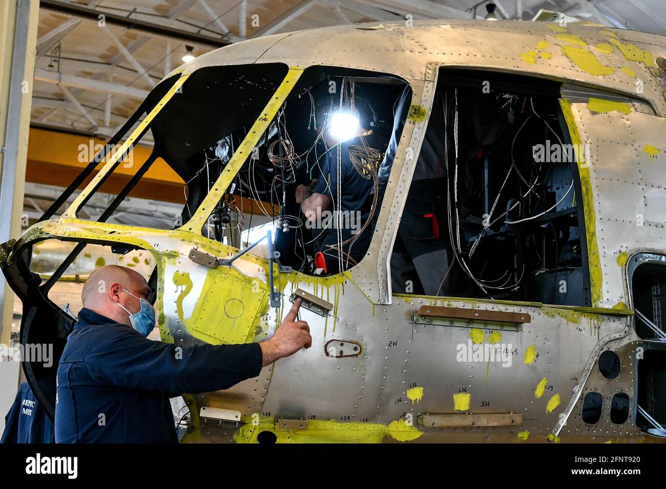 ZAPORIZHZHIA, UKRAINE MAY 18, 2021 Workers are seen on the premises