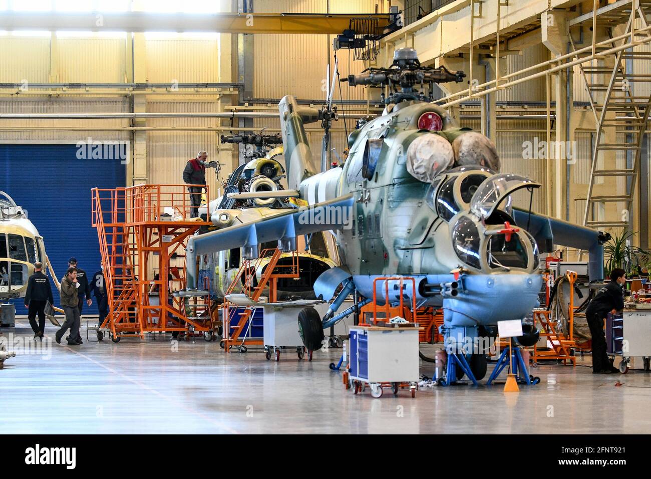 ZAPORIZHZHIA, UKRAINE MAY 18, 2021 On the premises of the