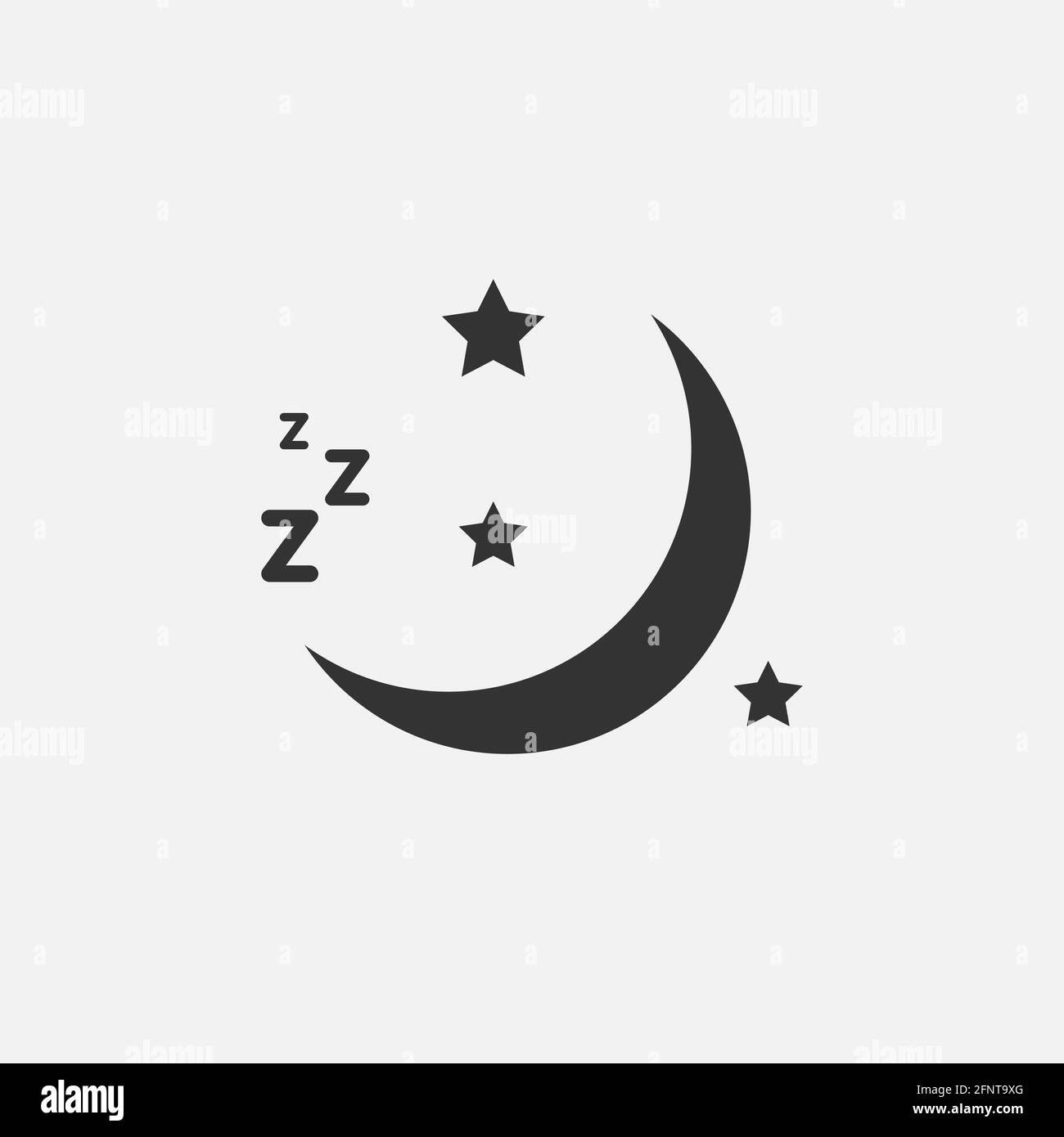 Sleep time clock icon. Countdown future day night time vector icon