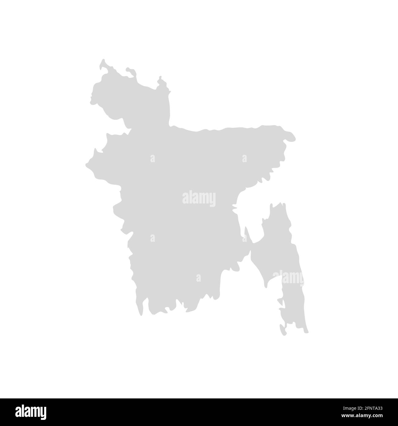 Bangladesh vector map icon. Dhaka Country bangladesh border asia shape map Stock Vector