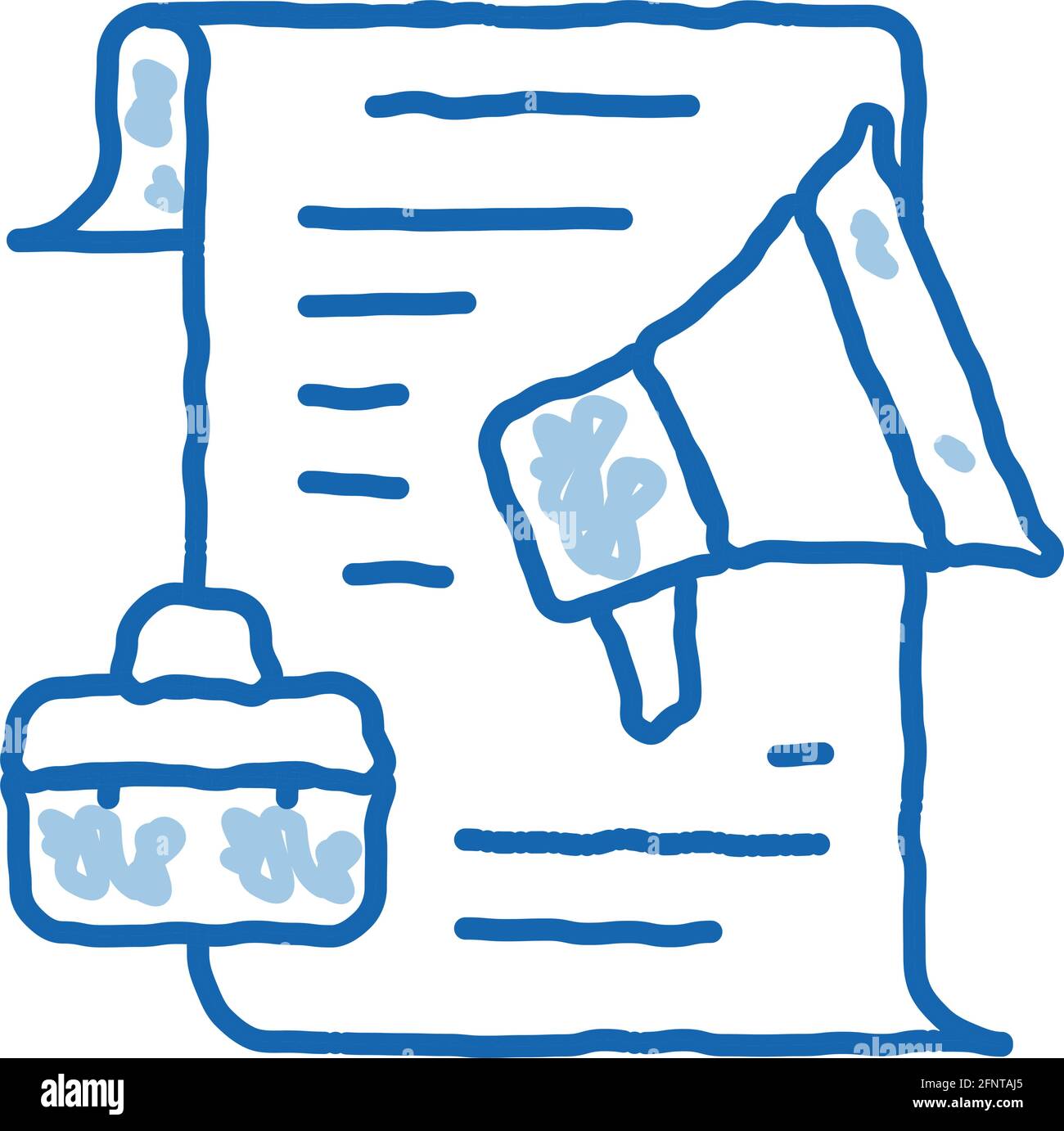 business contract loudspeaker doodle icon hand drawn illustration Stock ...
