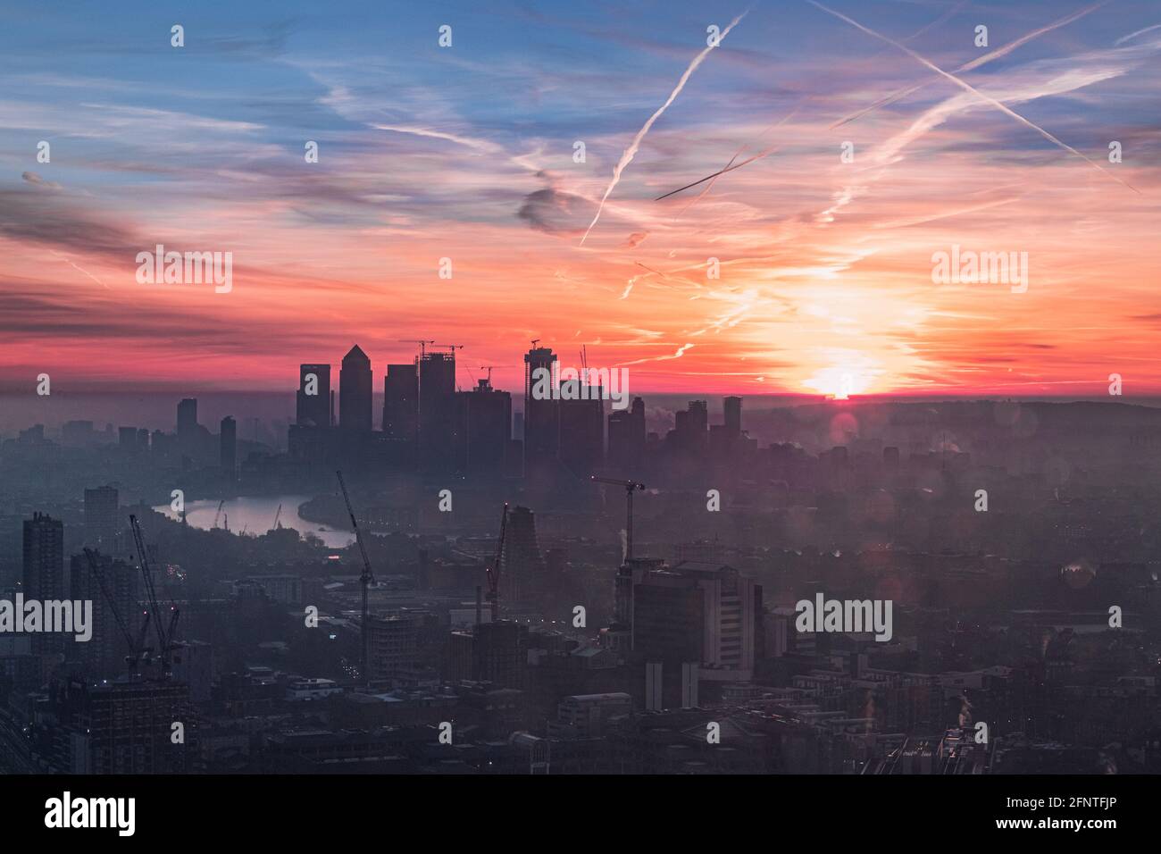 London's sunrise from the Sky Garden Stock Photo - Alamy