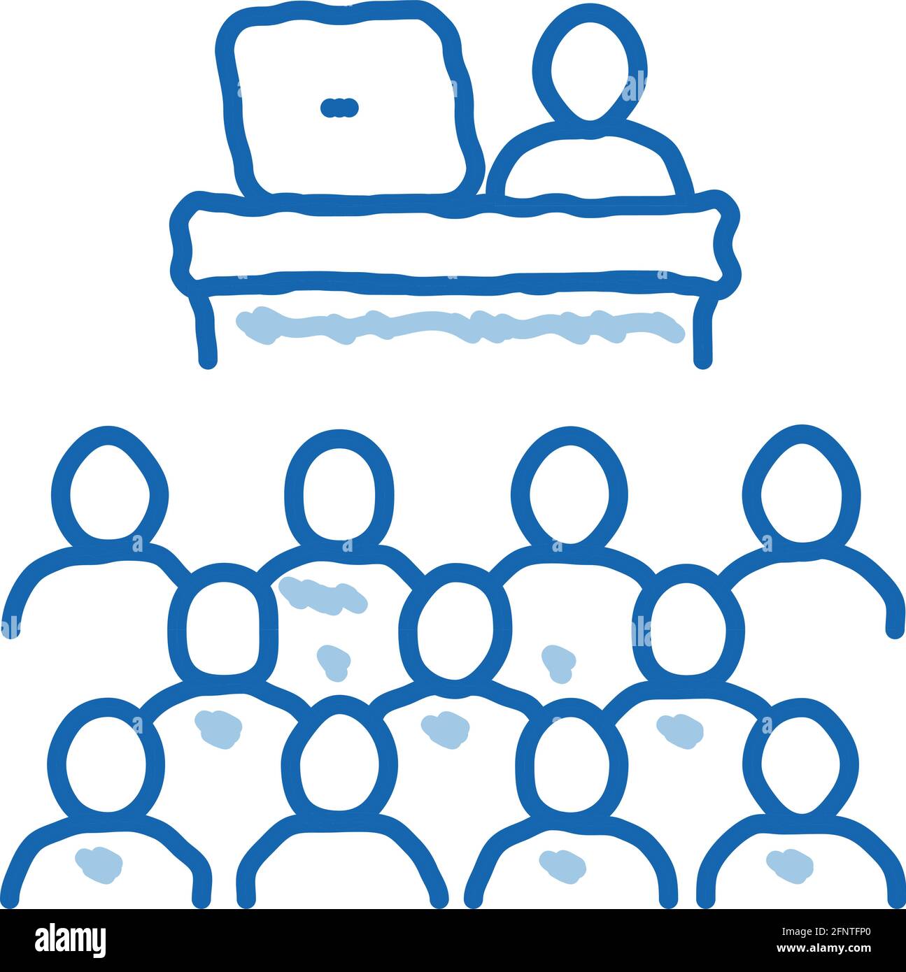 seminar in classroom doodle icon hand drawn illustration Stock Vector ...