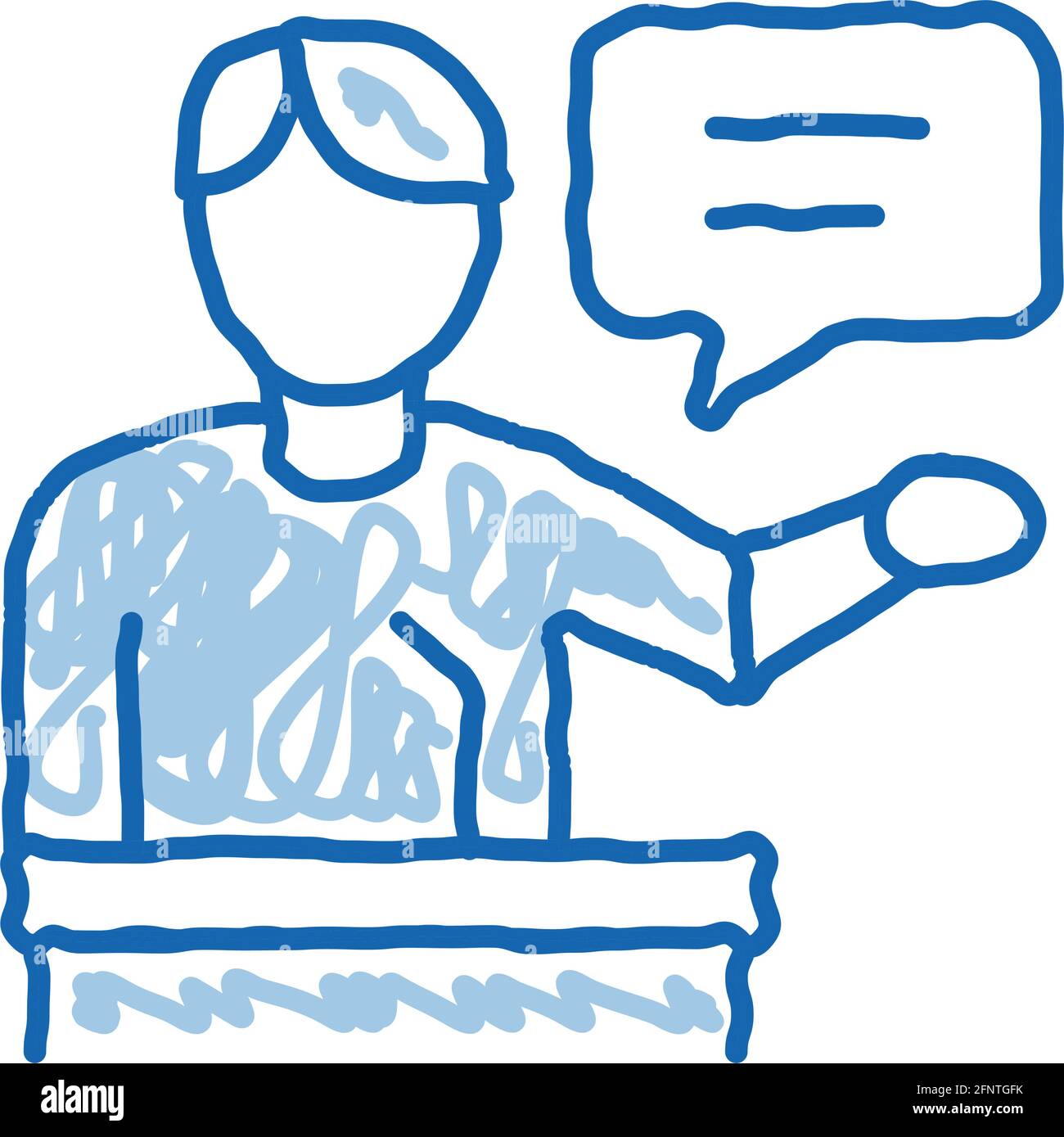 seminar speaker doodle icon hand drawn illustration Stock Vector Image ...