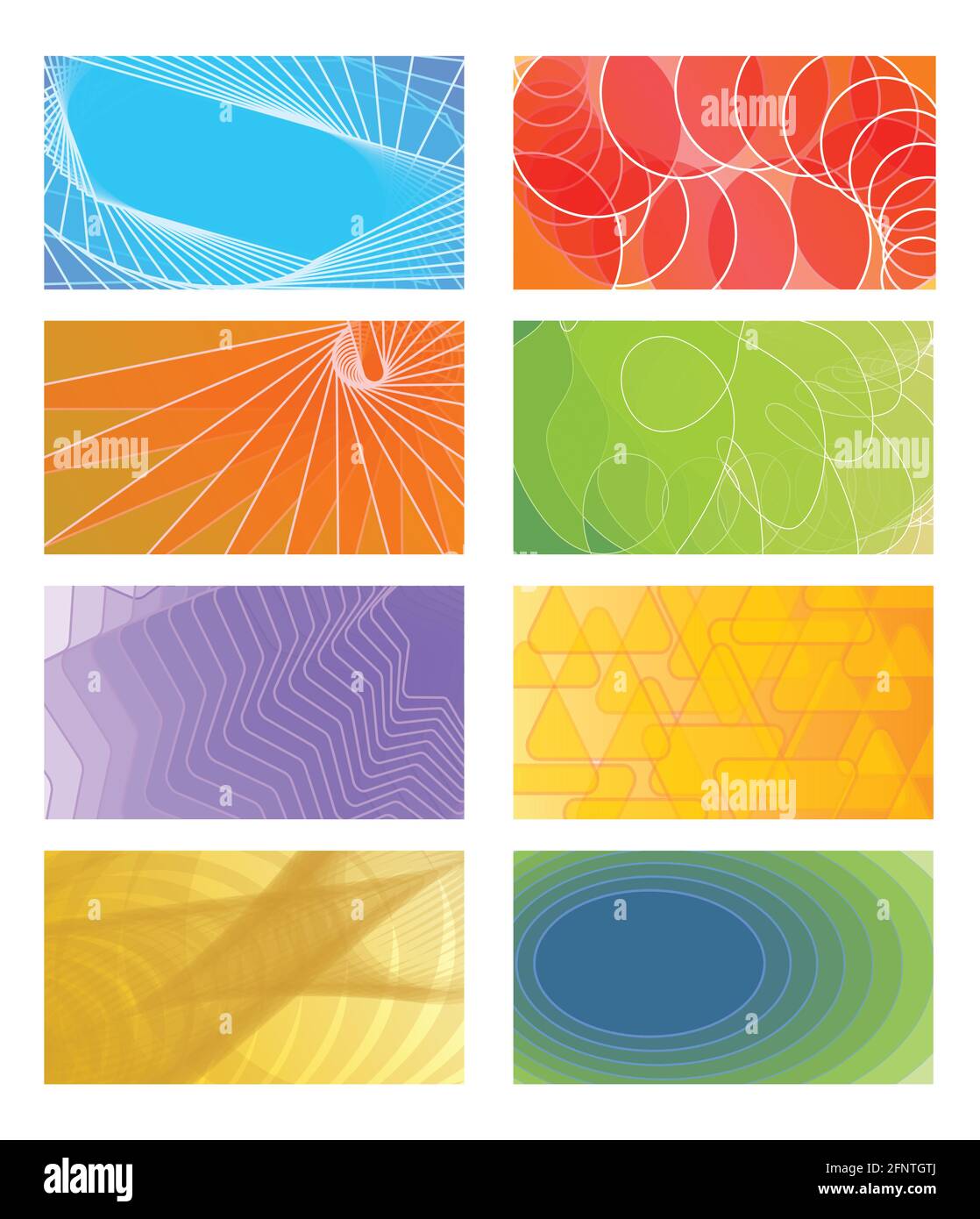Set of cheerful vector backgrounds for business card, flyer, leaflet,  cover. Various color red, orange, light green, violet, yellow, blue,  turquoise Stock Vector Image & Art - Alamy