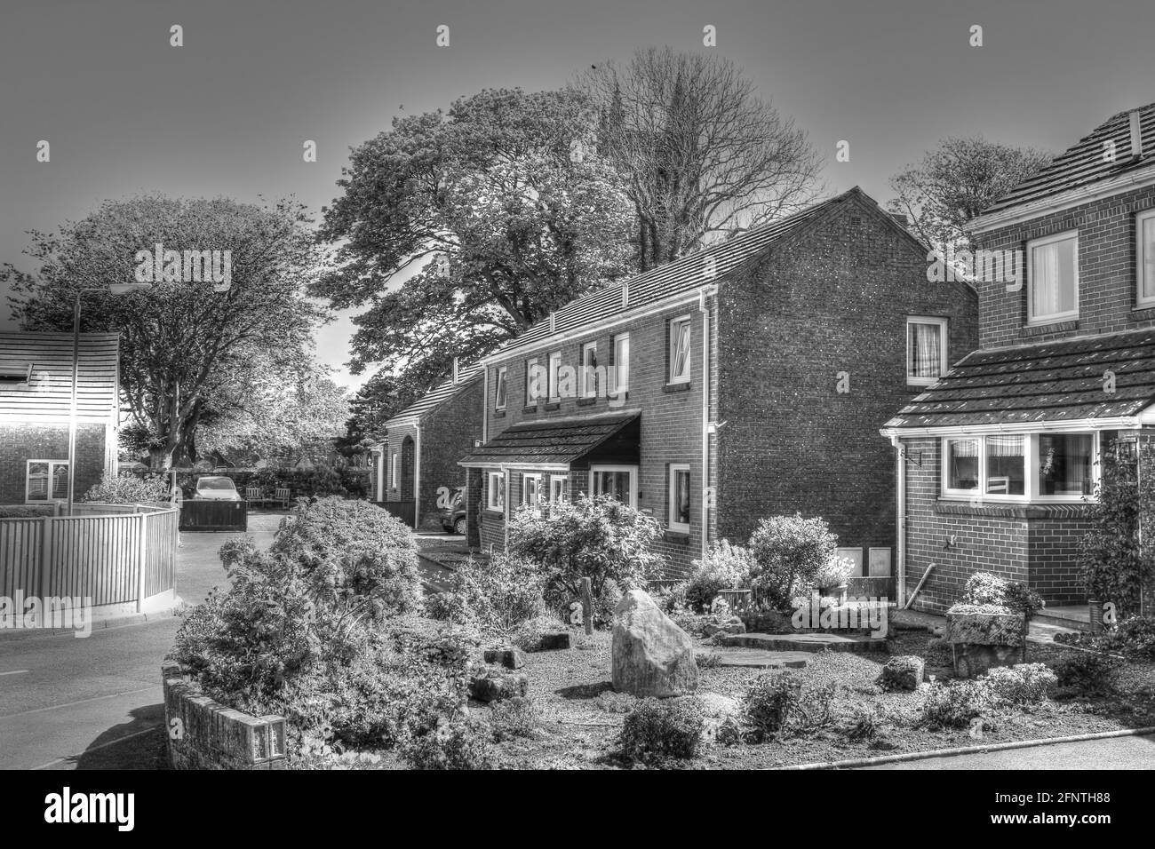 Street in Aspatria in Black & White Stock Photo Alamy