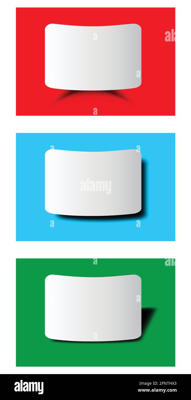 Vector design element - empty label with shadow on colored area Stock ...