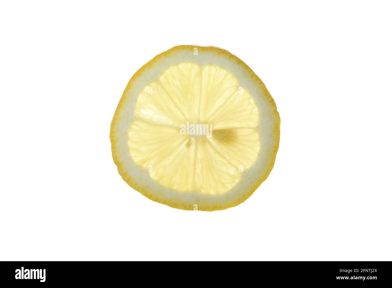Slice of lemon isolated on white background Stock Photo - Alamy