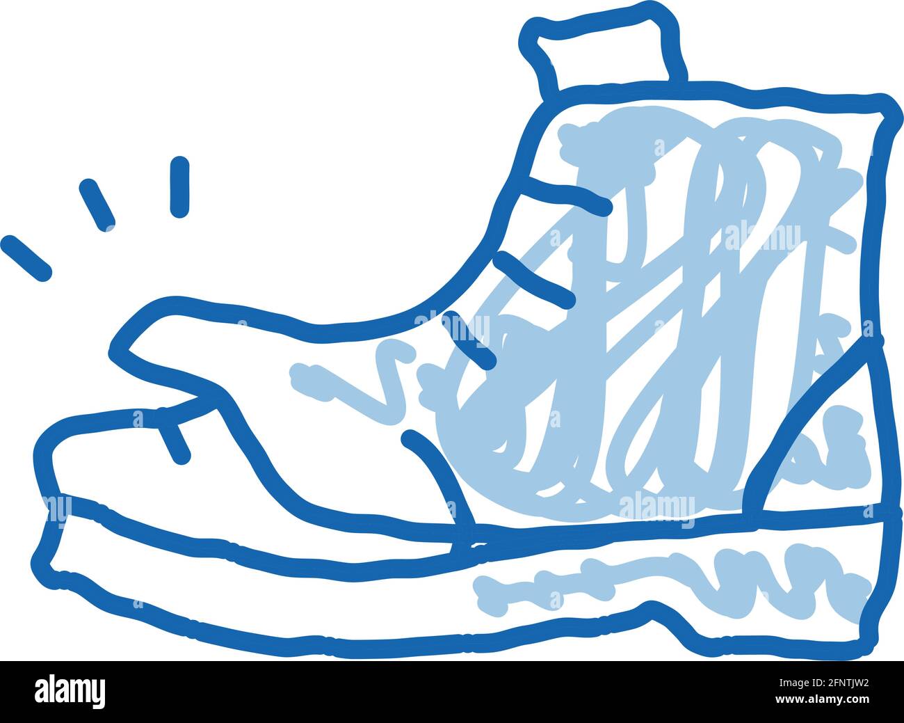 homeless torn boot doodle icon hand drawn illustration Stock Vector ...