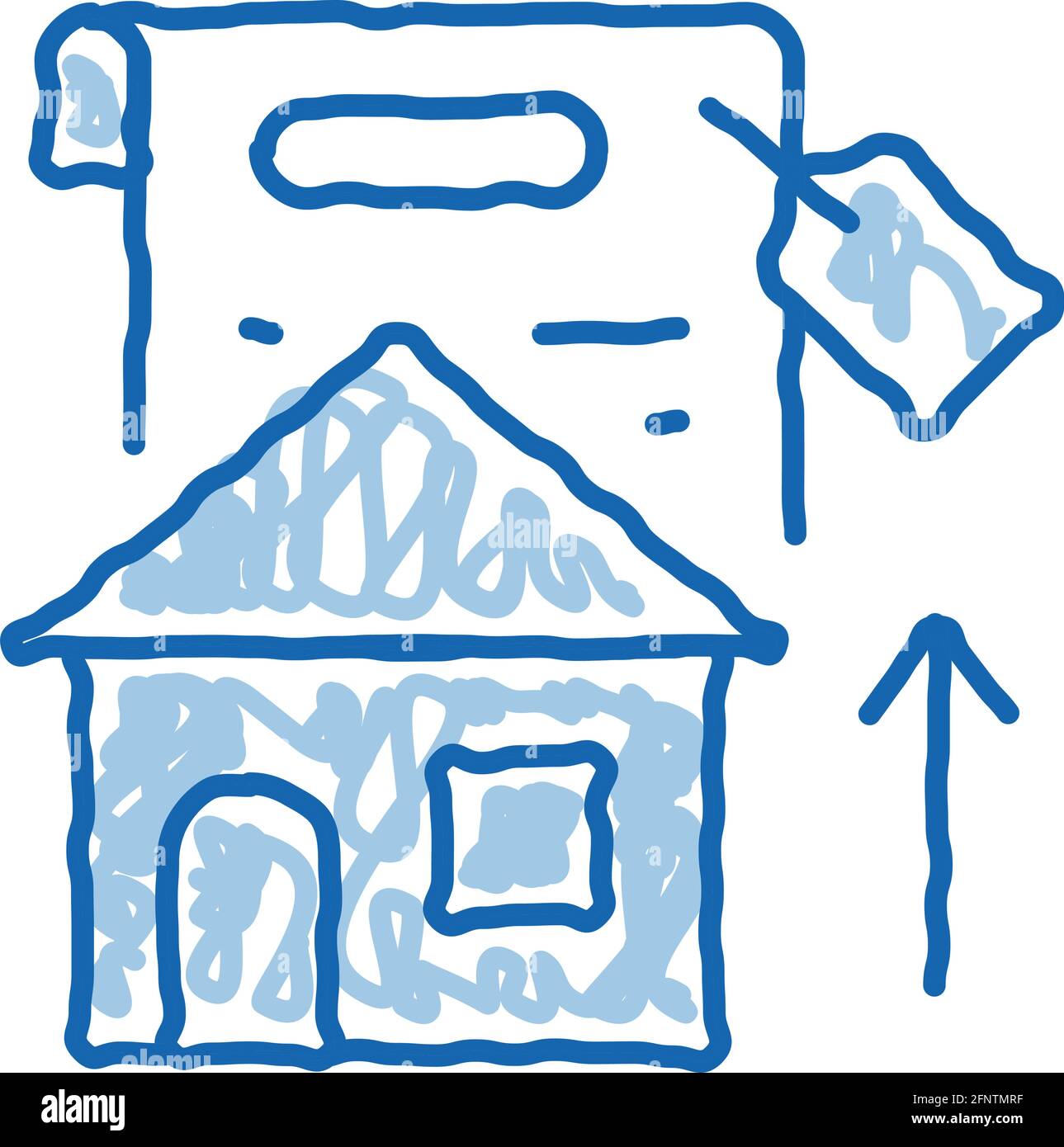 investment in house doodle icon hand drawn illustration Stock Vector ...