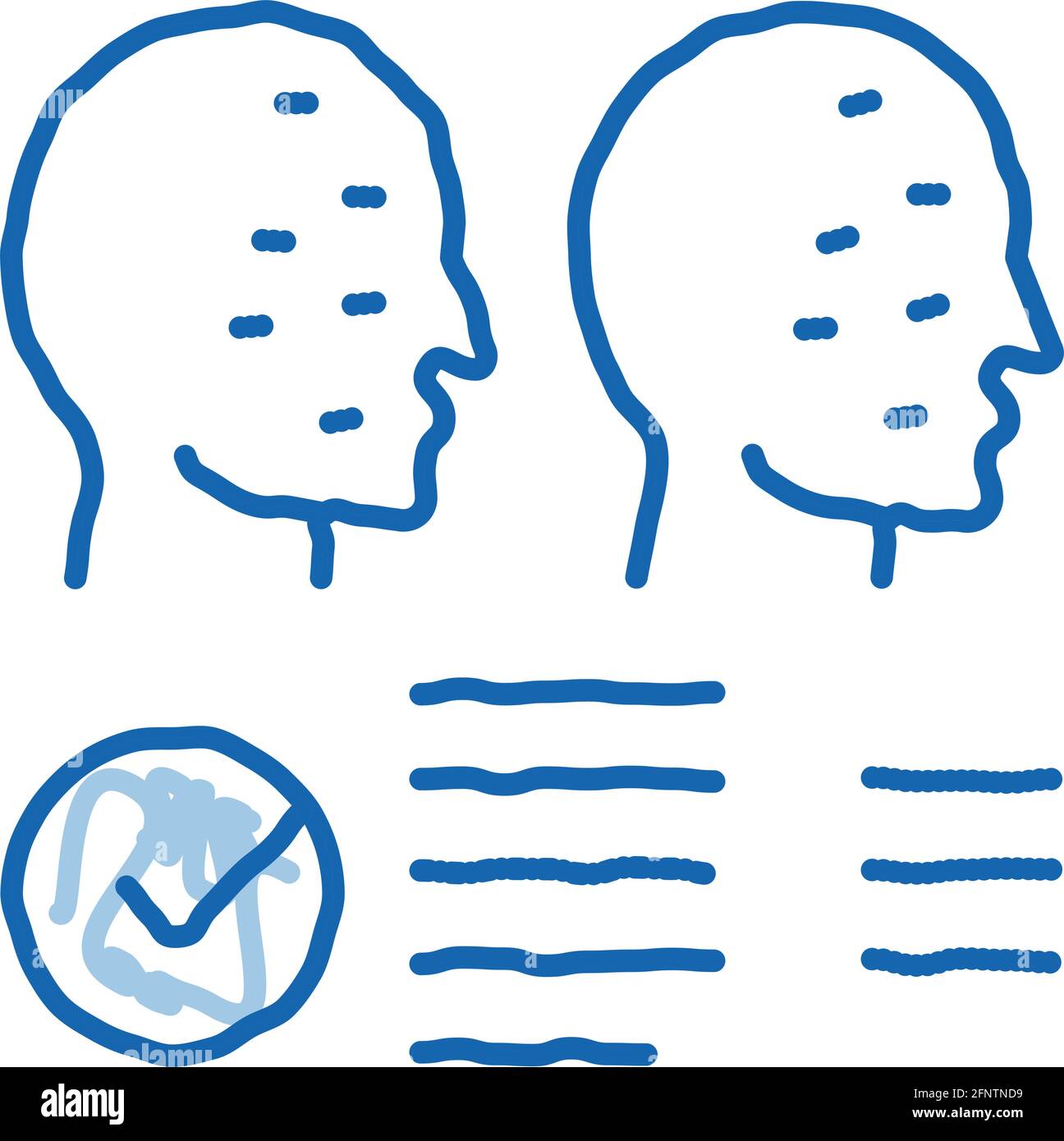 deepfake settings doodle icon hand drawn illustration Stock Vector