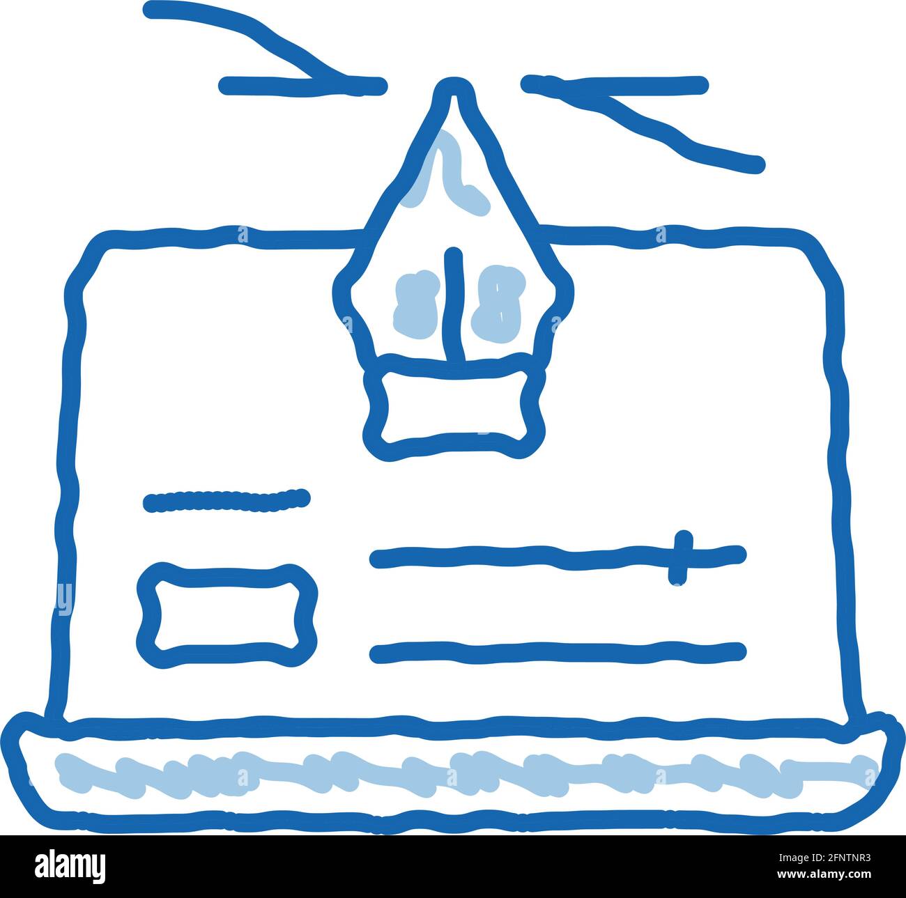 computer maker movie settings doodle icon hand drawn illustration Stock Vector