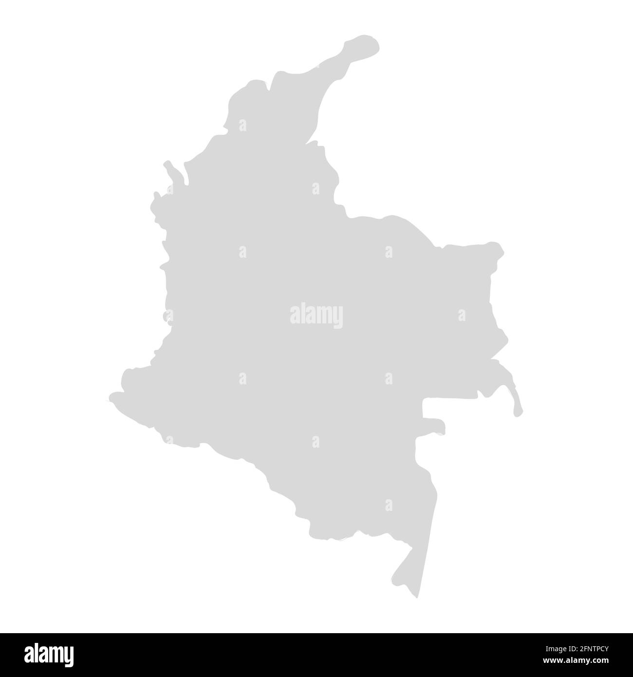 Colombia map vector country illustration. Colombian republic bogota south america map Stock Vector