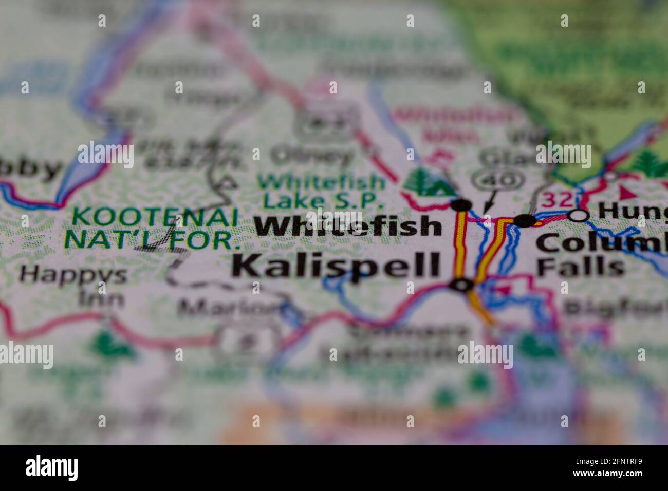 Map of whitefish montana hires stock photography and images Alamy