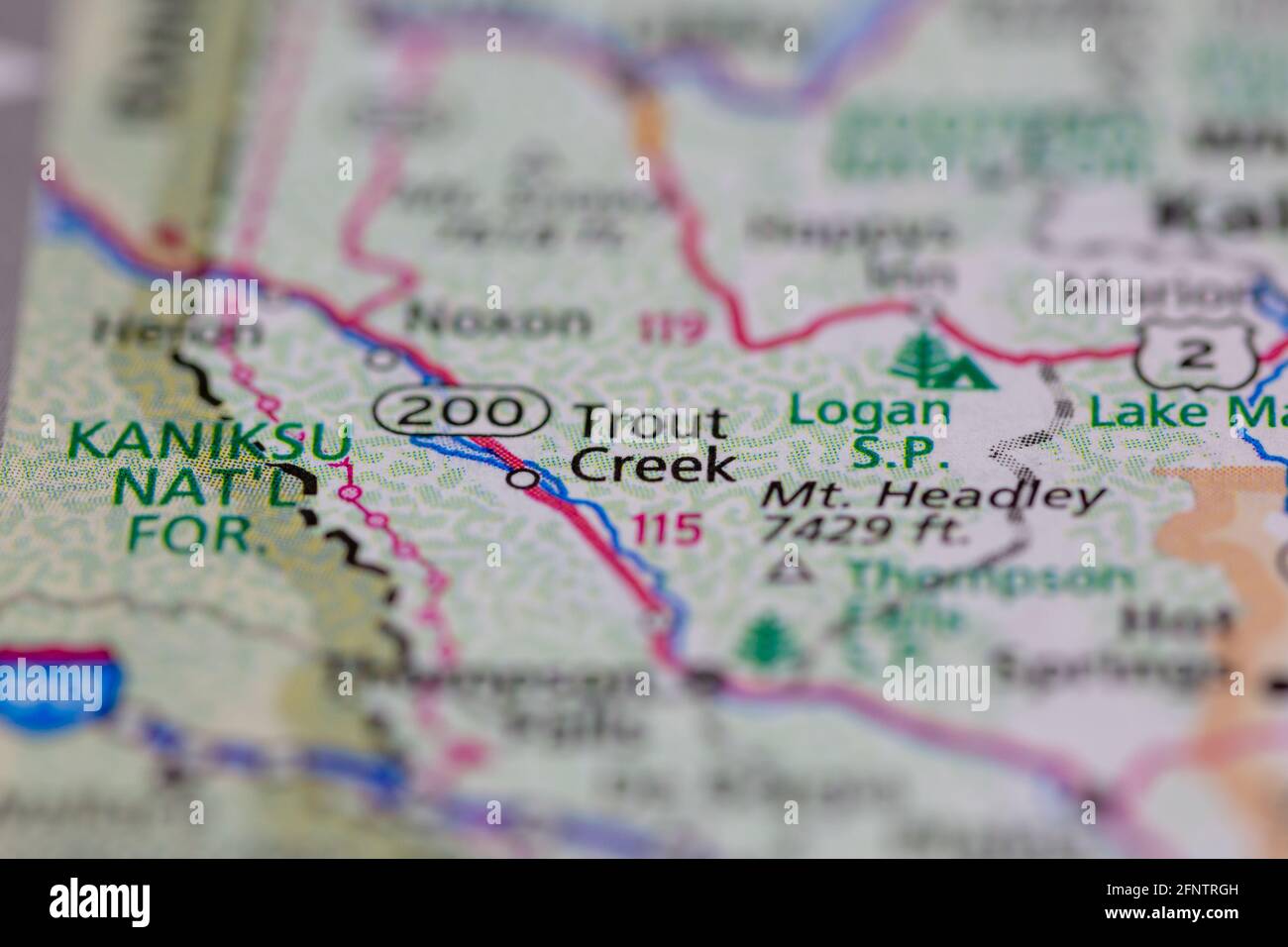 Trout Creek Montana Map Trout Creek Montana Map High Resolution Stock Photography And Images - Alamy