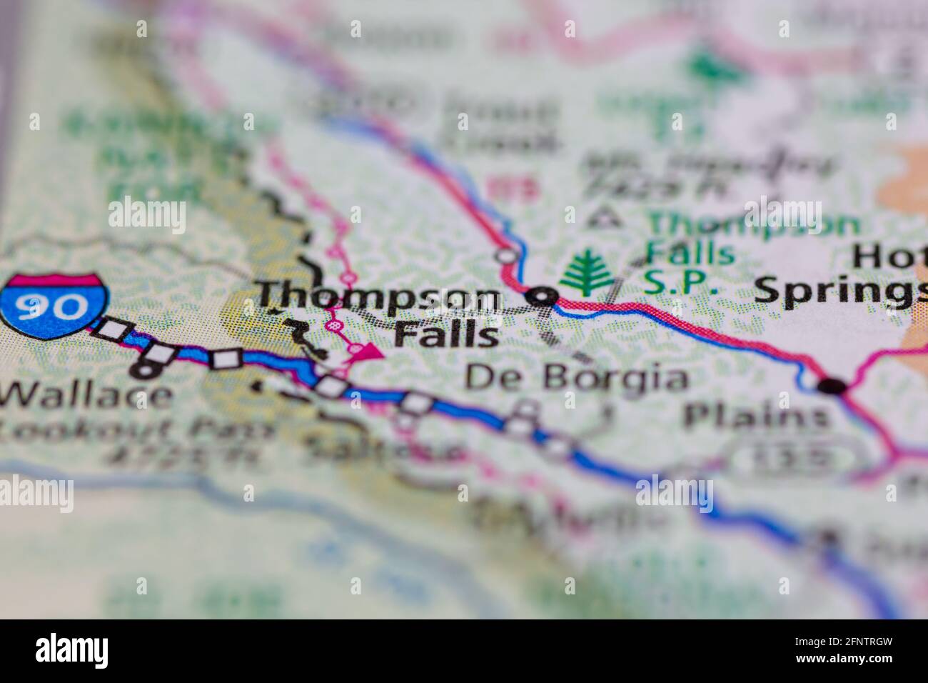 Thompson Falls Mt Map Thompson Falls Montana Usa Shown On A Geography Map Or Road Map Stock Photo Alamy