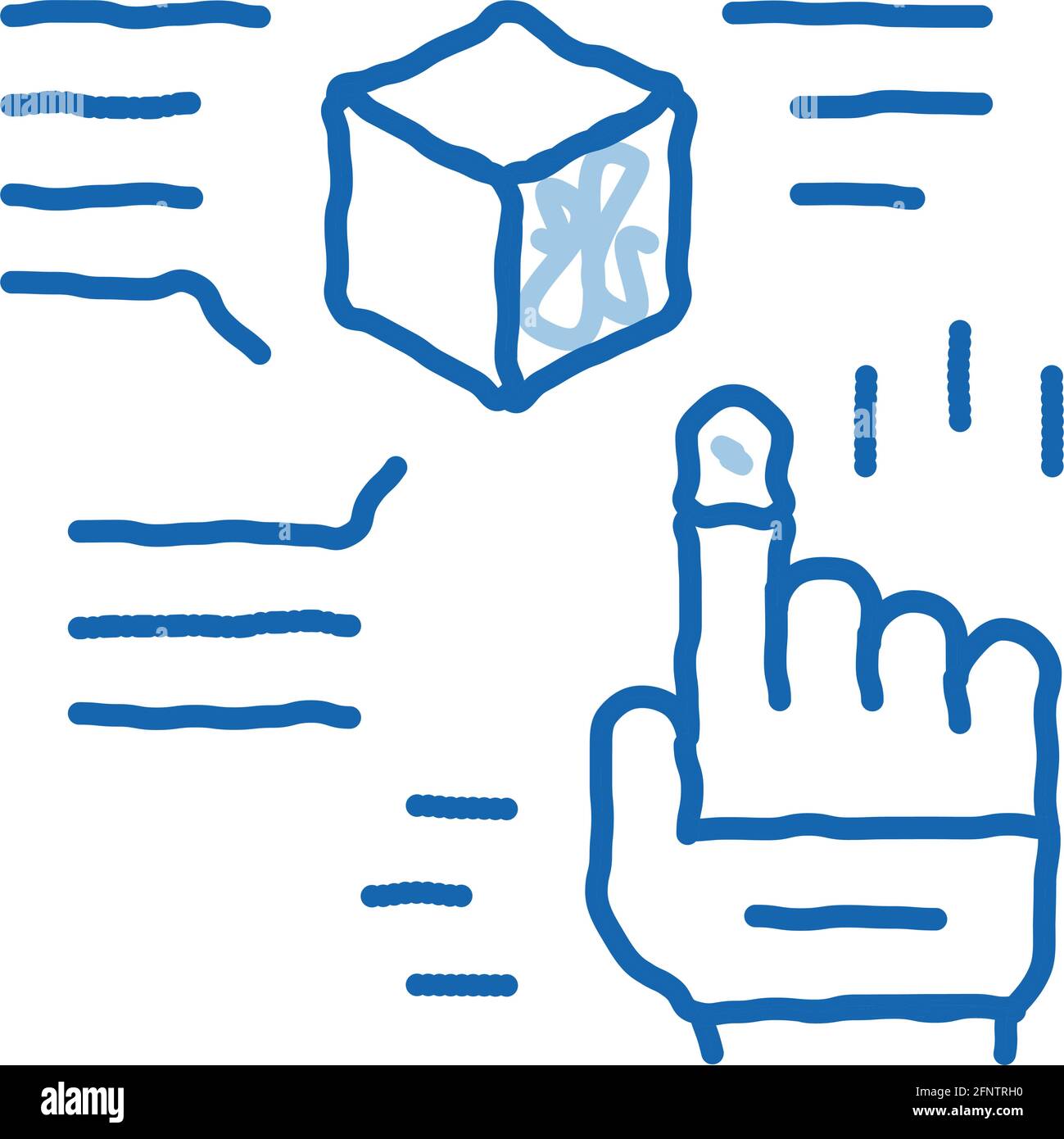 function parsing doodle icon hand drawn illustration Stock Vector