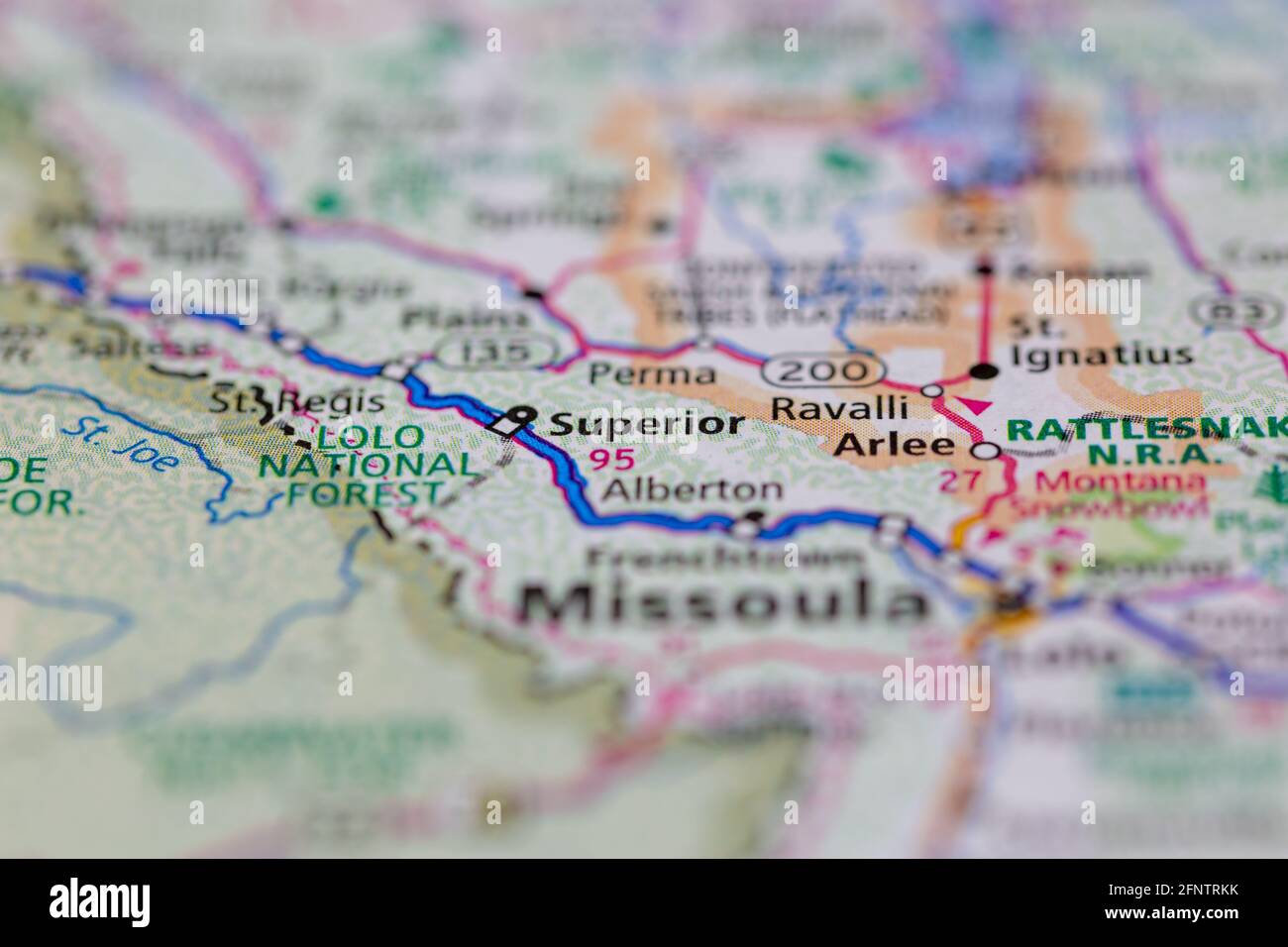 Superior montana map hires stock photography and images Alamy