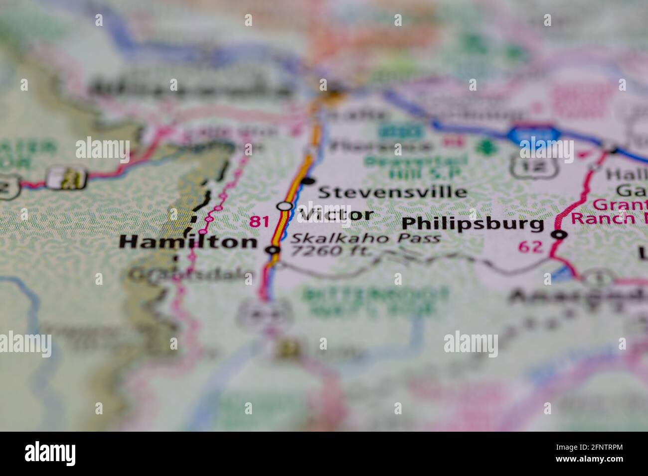 Map of victor montana hi-res stock photography and images - Alamy