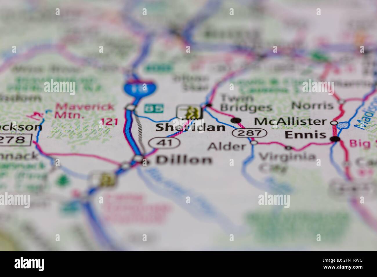 Map of sheridan montana hires stock photography and images Alamy