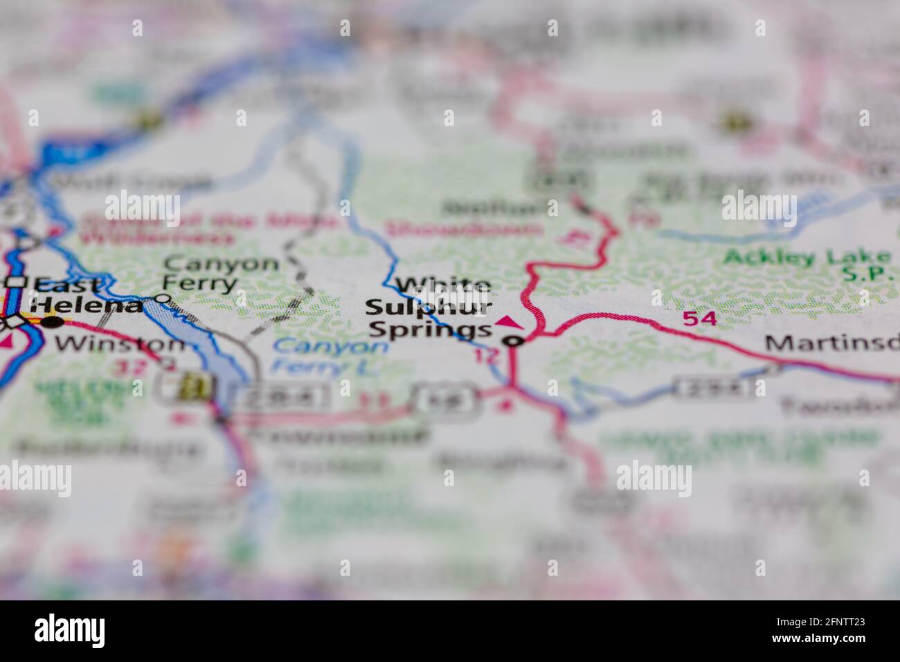 White Sulphur Springs Montana USA shown on a Geography map or road map