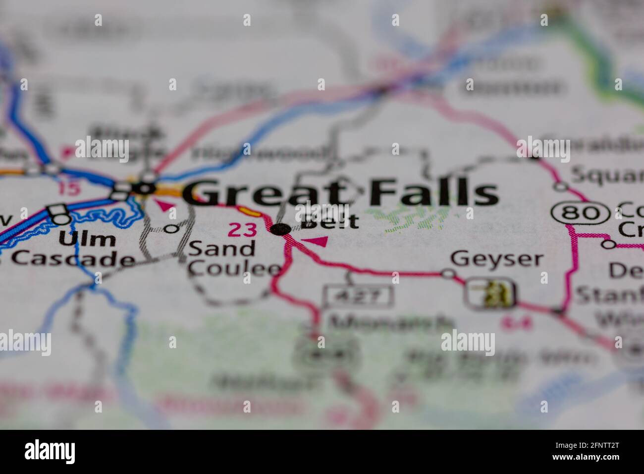 Map of belt montana hires stock photography and images Alamy