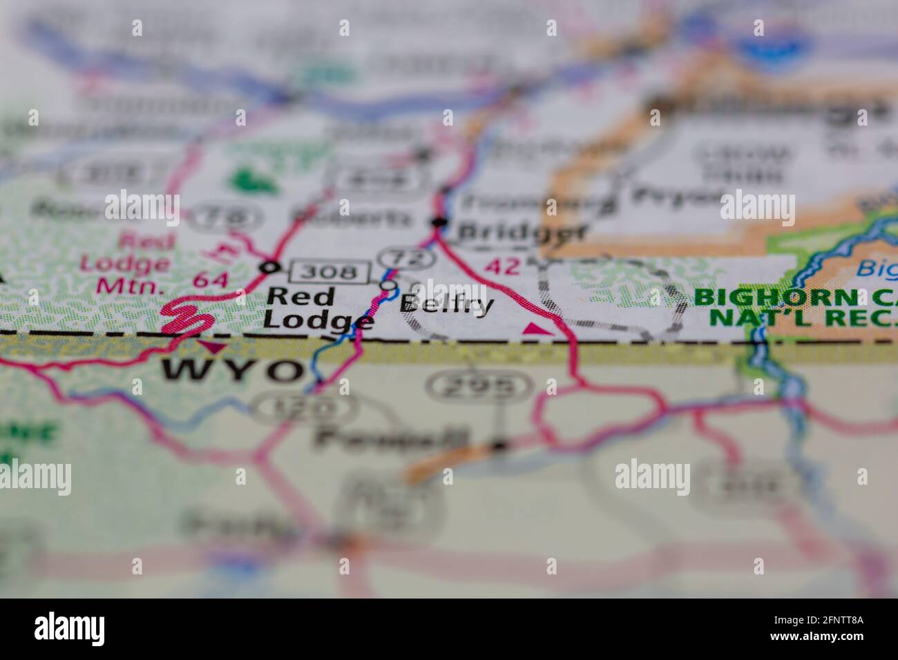 Belfry Montana USA shown on a Geography map or road map Stock Photo Alamy