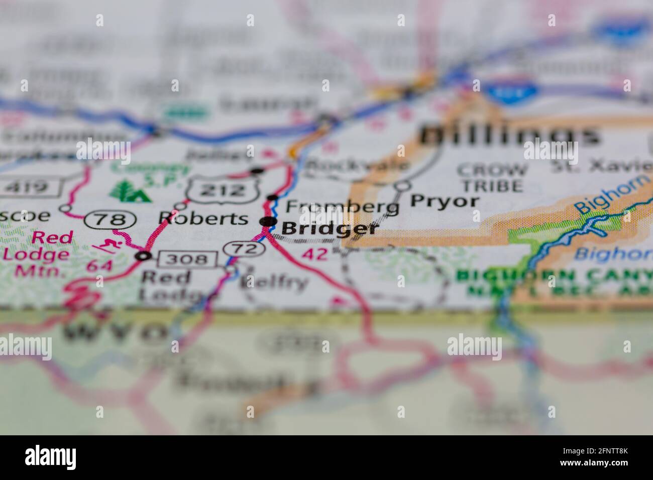 Bridger montana map hires stock photography and images Alamy