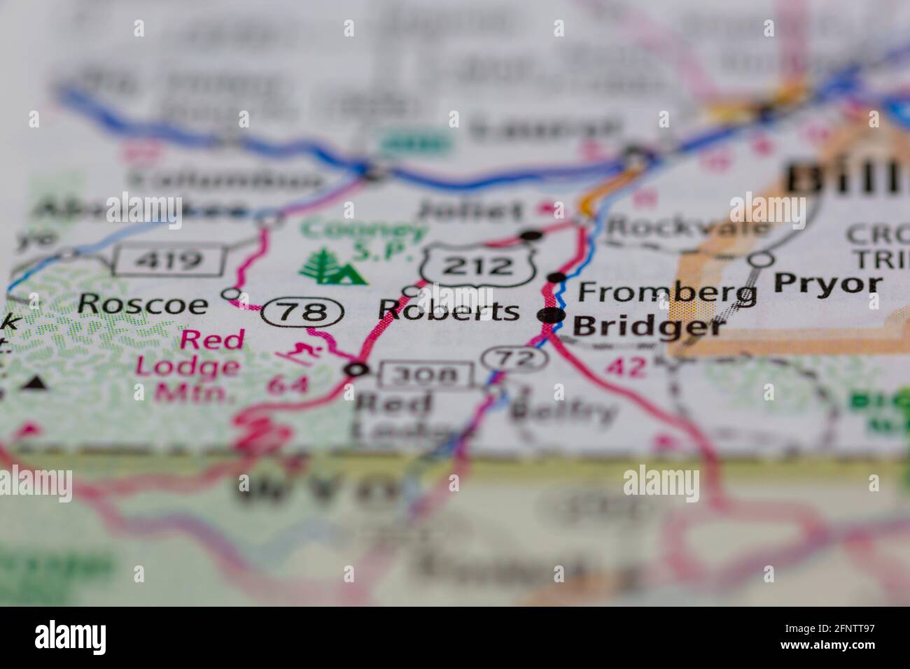 Roberts montana map hires stock photography and images Alamy