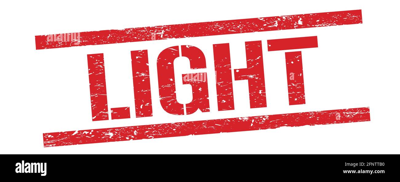 LIGHT text on red grungy rectangle stamp sign Stock Photo - Alamy