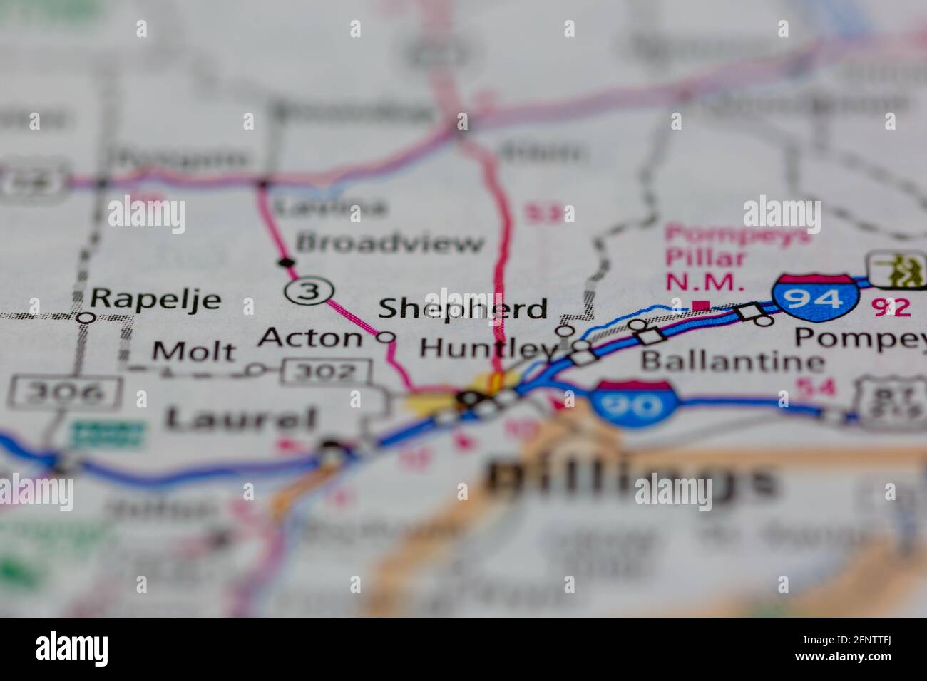 Shepherd montana on a map hires stock photography and images Alamy
