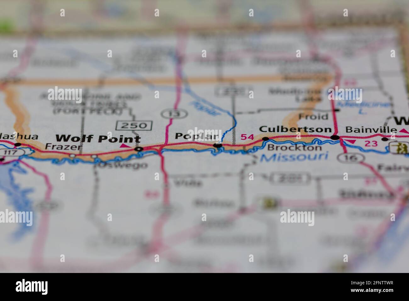 Map of poplar montana hires stock photography and images Alamy