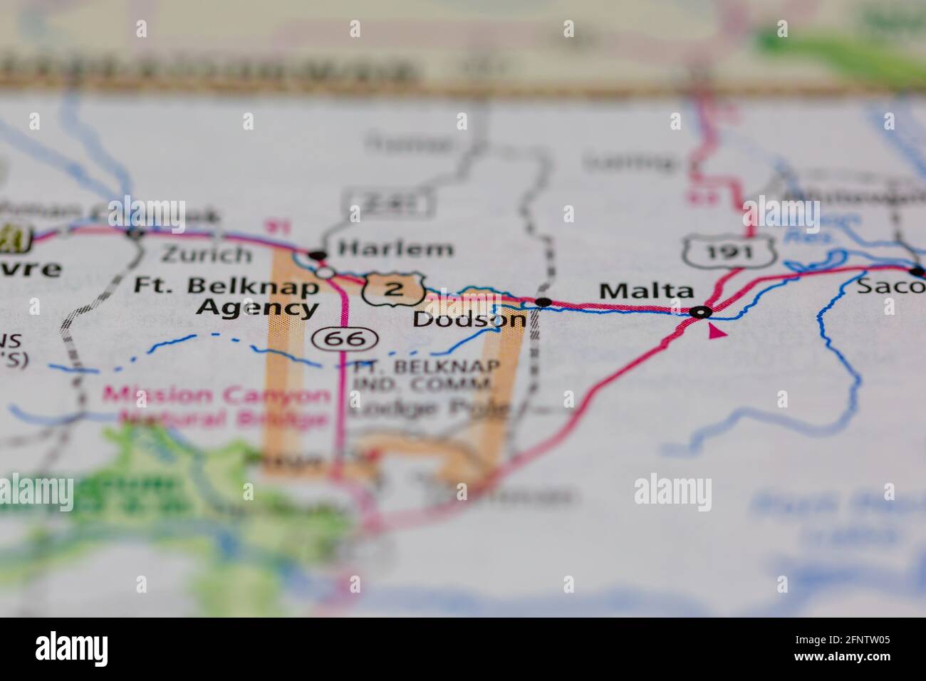 Dodson Montana USA shown on a Geography map or road map Stock Photo Alamy