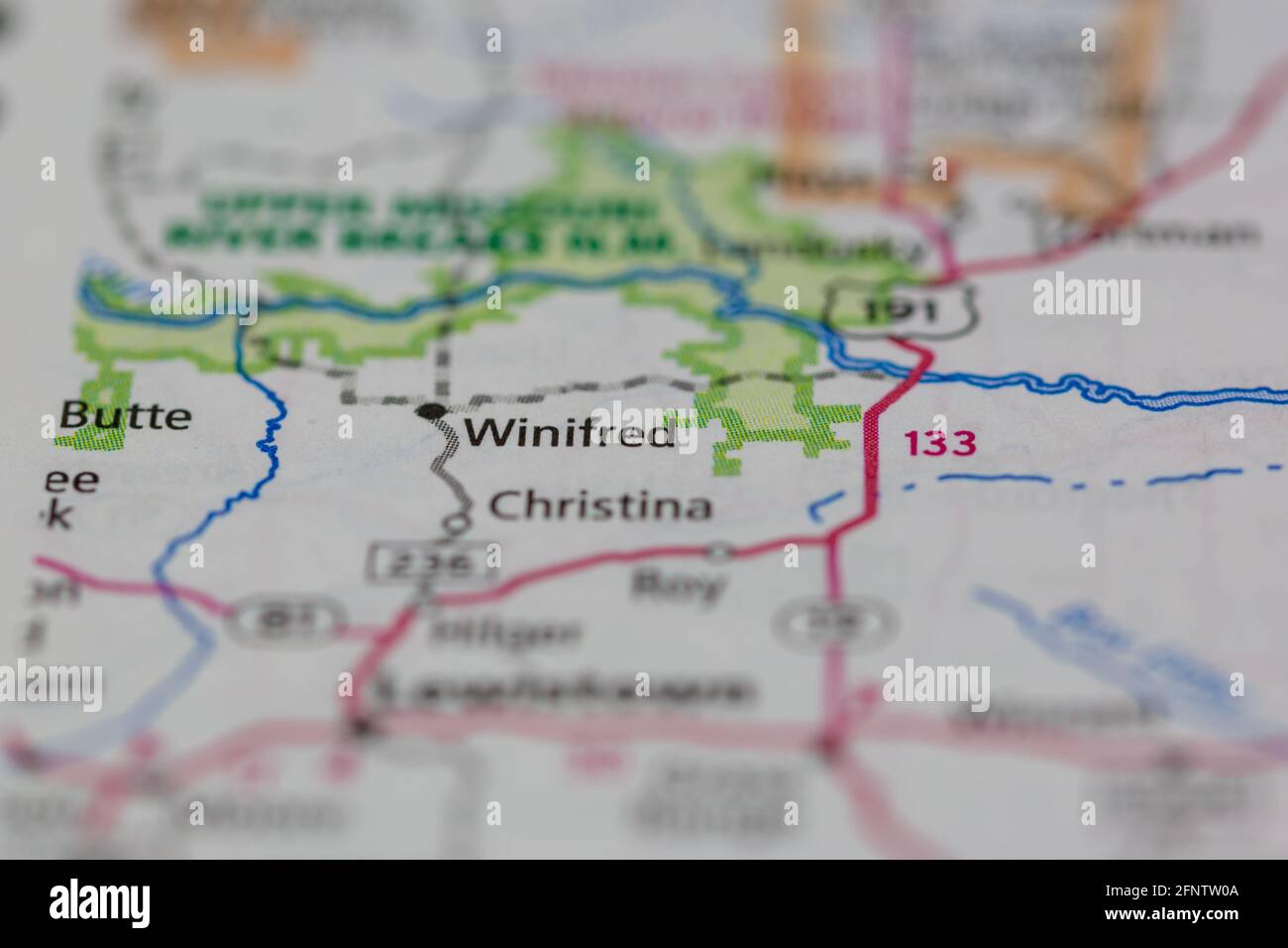 Map of winifred montana hires stock photography and images Alamy