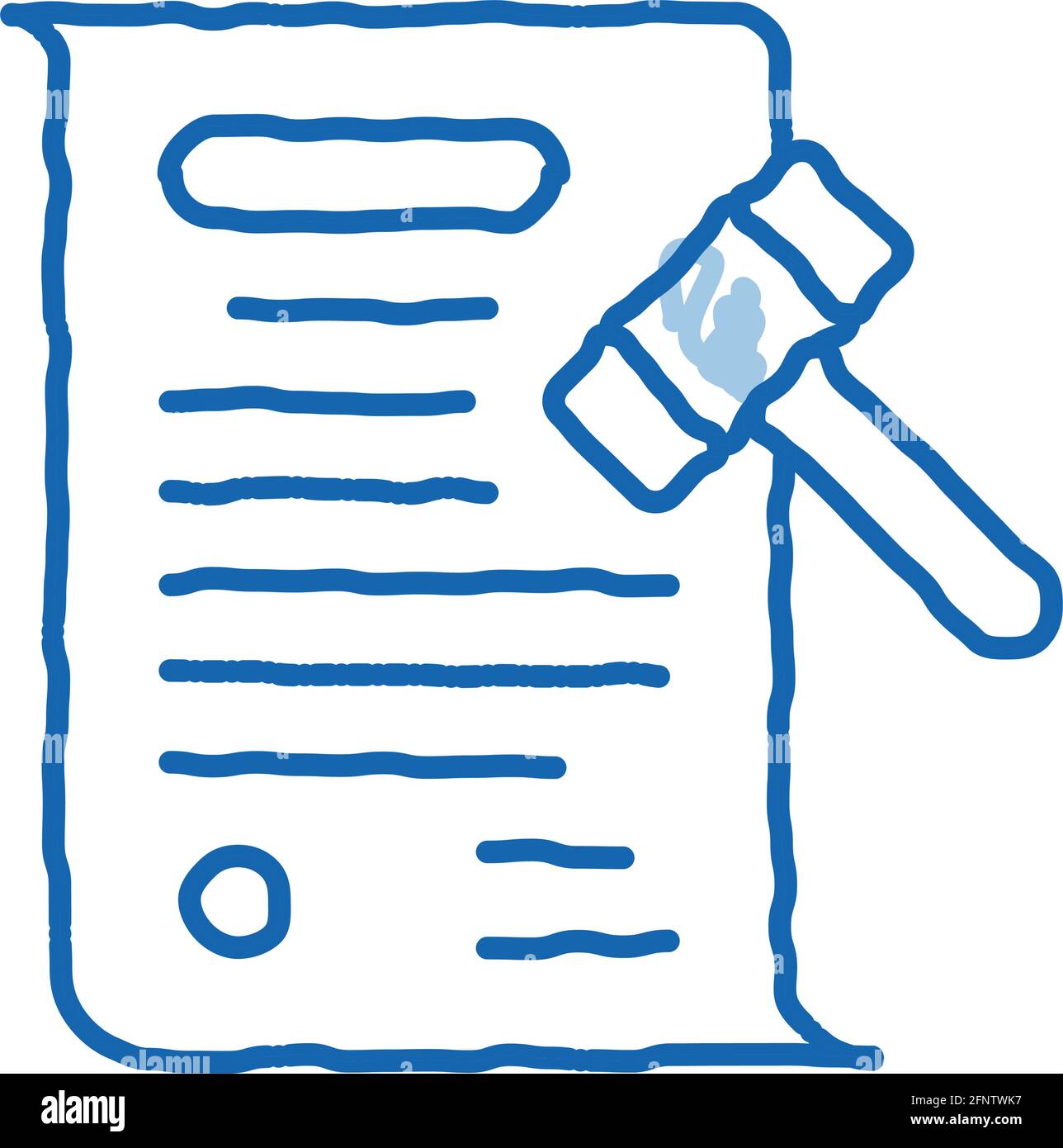 auction document doodle icon hand drawn illustration Stock Vector Image ...