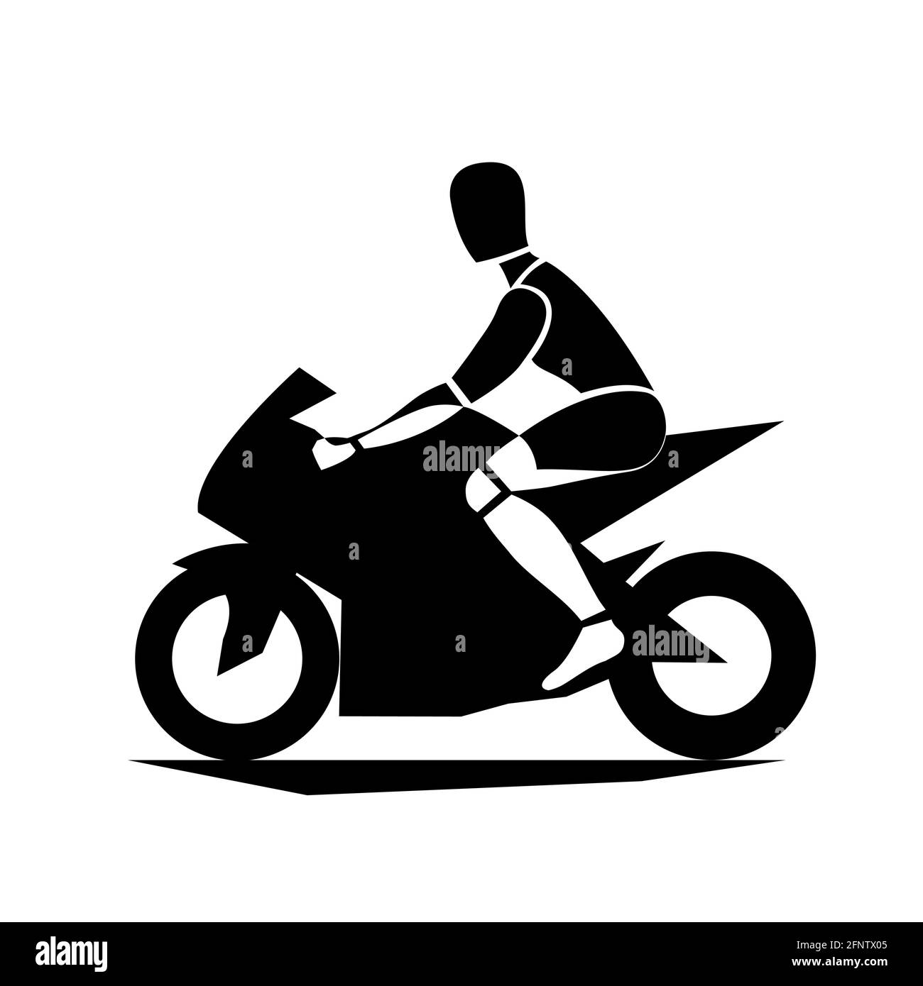 Vector crashtest dummy moto rider icon black Stock Vector Image & Art