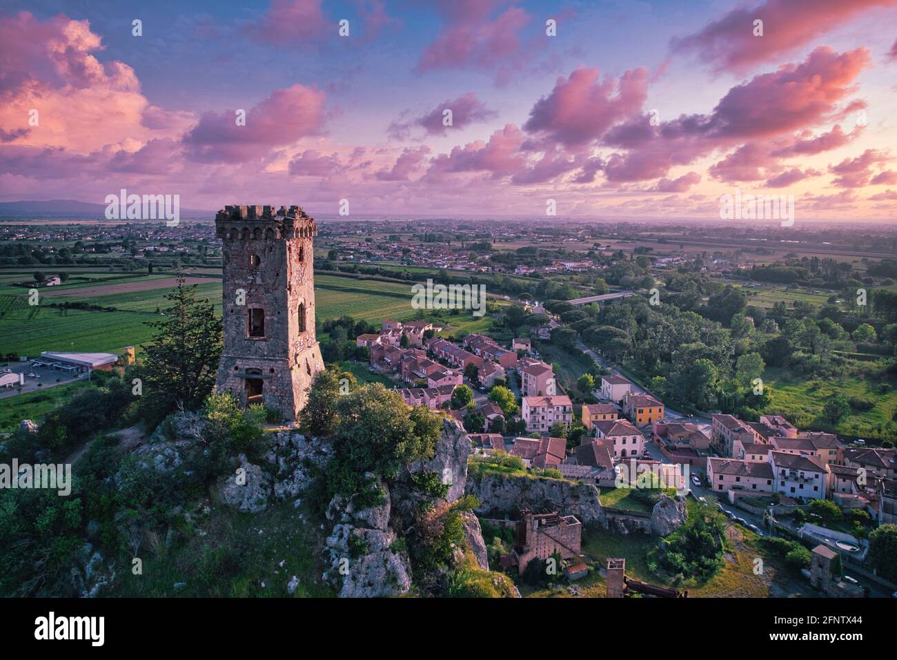 Torre di Caprona, Pisa - Tower near Vicopisano PI Tuscany Italy Stock Photo