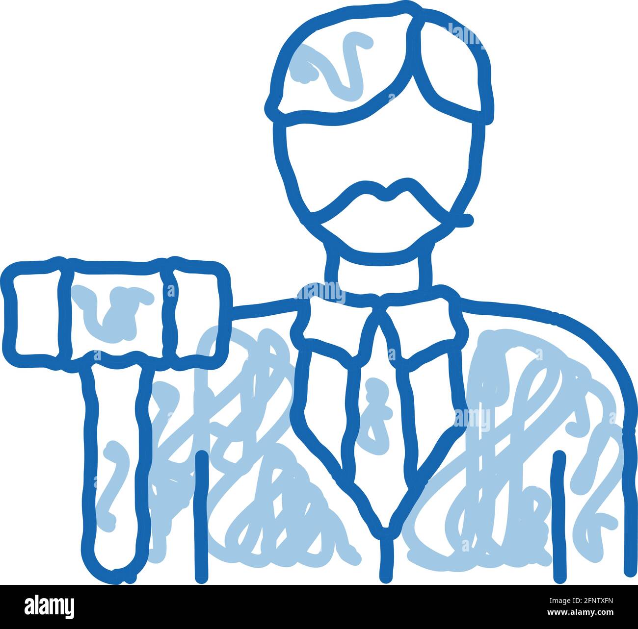 auction lead doodle icon hand drawn illustration Stock Vector Image ...