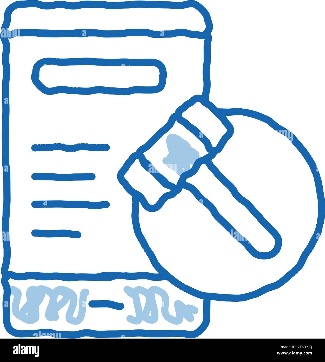 phone version of auction doodle icon hand drawn illustration Stock ...